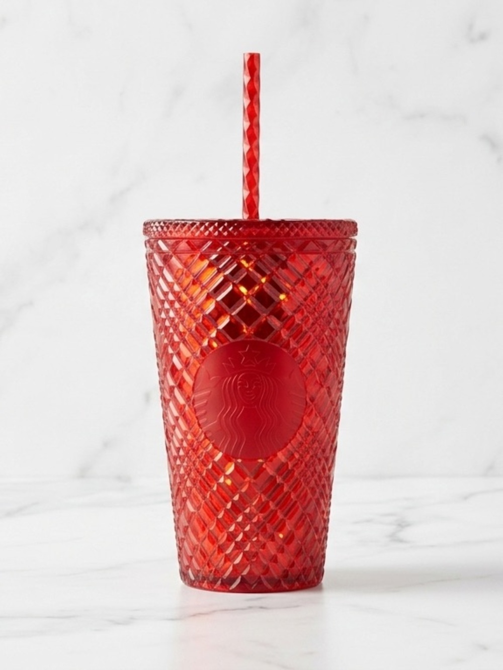 NWT Starbucks 2021 Ruby Red Jeweled Bling Studded Grande Tumbler 16oz Cold Cup